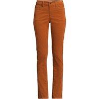 Lands' End Women's Petite Straight Leg Stretch Cord Jeans, Mid Rise in Burnt Orange | Size: 14S