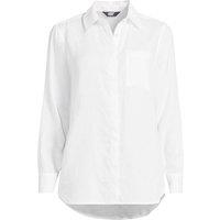 Lands' End Women's Plus Premium Pure Linen Long Sleeve Shirt in White | Size: 2X