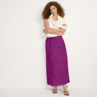 Lands' End Women's Pure Premium Linen Drawstring Skirt in Royal | Size: 12