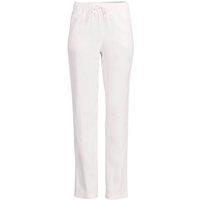 Lands' End Women's Petite Relaxed Tapered Pull On Linen Trousers in White | Size: 12