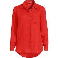 Lands' End Women's Plus Premium Pure Linen Long Sleeve Shirt in Red | Size: 1X
