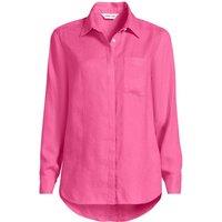 Lands' End Women's Premium Pure Linen Long Sleeve Shirt in Pink | Size: 16-18