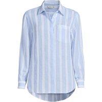 Lands' End Women's Plus Premium Pure Linen Long Sleeve Shirt in Light Blue | Size: 1X