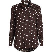 Lands' End Women's Petite Premium Pure Linen Long Sleeve Shirt in Brown | Size: 10-12