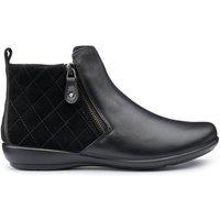 Hotter Women's Extra Wide 'Winchester' Quilted Boots in Black | Size: 4