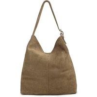 Celtic & Co Women's Suede Slouchy Shoulder Bag in Khaki