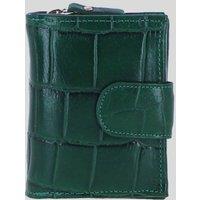 Ashwood Leather Women's Real Leather RFID Protected Trifold Purse in Green