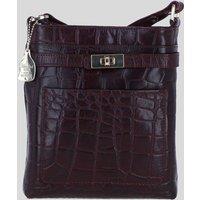 Ashwood Leather Women's Real Leather Crossbody Bag with Adjustable Strap in Wine