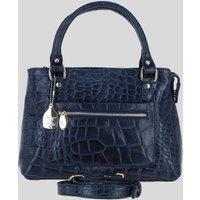 Ashwood Leather Women's Real Leather Handbag with Detachable Crossbody Strap in Navy