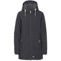 Trespass Women's Kristen Longer Length Hooded Waterproof Jacket in Black | Size: XL