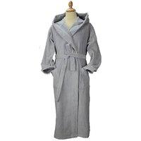 ARTG Women's Deluxe Velour Hooded Dressing Gown in Light Grey | Size: Large/XL