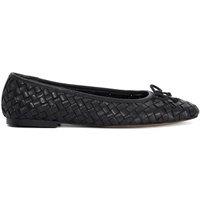 Dune London Women's Wide Fit 'Heat' Ballet Pumps in Black | Size: 4