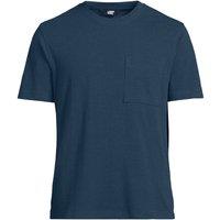 Lands' End Men's Soft Ease Linen Blend T-Shirt in Dark Blue | Size: Medium