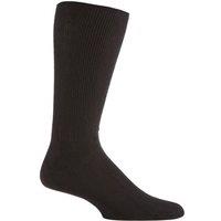 SOCKSHOP Iomi Men's 1 Pair FootNurse Oedema Extra Wide Cotton Socks in Black | Size: 8-11