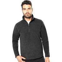 Kariban Men's Enzo 1 4 Zip Fleece Top in Dark Grey | Size: XL