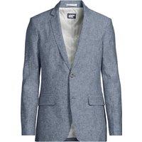 Lands' End Men's Soft Ease Linen Blend Tailored Blazer in Blue | Size: 42R