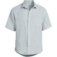Lands' End Men's Short Sleeve Pure Linen Shirt in Pale Green | Size: 2XL
