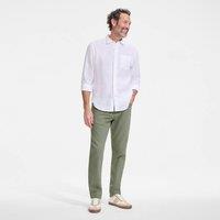 Lands' End Men's Soft Comfort Linen Blend Straight Leg Jeans in Pale Green | Size: 32L
