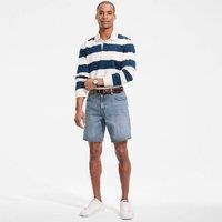 Lands' End Men's Soft Comfort Linen Blend Jeans Shorts in Blue | Size: 36