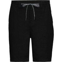 Lands' End Men's Premium Pure Linen Shorts in Black | Size: 38