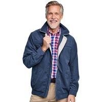 Aldon Men's Micromoss Woven Blouson Style Showerproof Jacket in Navy | Size: Medium