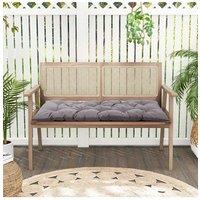 Garden Sanctuary 120cm W x 50cm D Dark Grey Outdoor Waterproof Sunproof Bench Cushion | Size: 120 cm W x 50 cm D