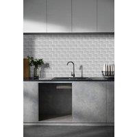 H&O Direct 10Pcs Grey Waterproof Heat Resistant Rectangular Wall Stickers