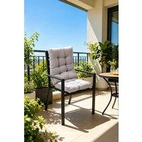 ExtraStar 2-Pcs Garden Outdoor Chair Cushions Set in Light Grey