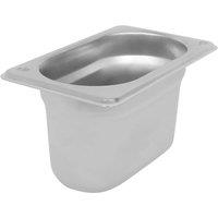 Argon Tableware Stainless Steel Gastronorm Container - 1/9 100mm - 800ml in Silver