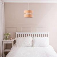 ValueLights Sophia Pair of Two Small 26cm Drum Easy Fit Ceiling Light Lamp Shades in Camel | Size: 10 inches