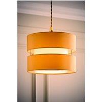 ValueLights Sophia Small 26cm Drum Easy Fit Ceiling Light Lamp Shade with Bulb in Camel | Size: 10 inches
