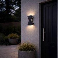 Eglo PEDERSANO Outdoor LED Wall Light, TriColour CCT, IP44, Black