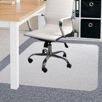 Marlow PVC Chair Mat Office Carpet Floor Protector Non Slip Computer 120X90cm in Clear | Size: 120X90 cm