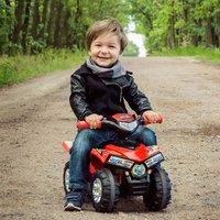 HOMCOM Kids Ride On Quads LED Lights Horn Music Toys Racing Car in Red