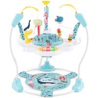 Costway Baby Stationary Activity Center Infant Jumper w/Removable Foot Pad-Navy in Mid Navy