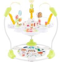 Costway Baby Stationary Activity Center Infant Jumper Removable Foot Pad-Yellow in Yellow