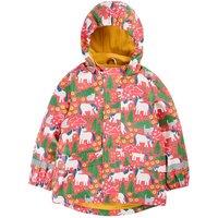 Frugi Girl's Printed Puddle Buster Coat in Pink | Size: 1-2 Years