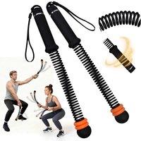 NESTLUNE 2X Men Women Ropeless Battle Ropes Cordless Training Ropes in Black | Size: 0-18 m