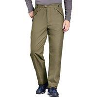 Chums Men's Warm Fleece-Lined Water-Resistant Outdoor Trousers in Khaki | Size: 38S