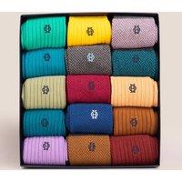 Oswin Hyde Men's Be Different 15-Pack Cotton Socks