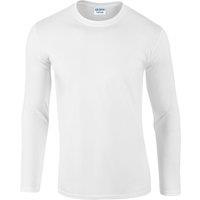 Gildan Men's Soft Style Long Sleeve T-Shirt (Pack Of 5) in White | Size: 2XL