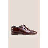 Oswin Hyde Men's Dean Leather Oxford Smart Shoe in Brown | Size: 7