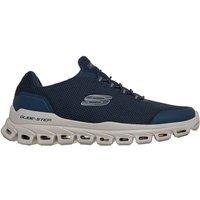 Skechers Men's Glide-Step Textured Mesh Slip-On Trainers Navy | Size: 12