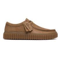 Clarks Originals Men's Torhill Lo Leather Shoes - Dark Sand in Tan | Size: 9