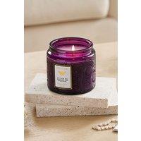 SHEONLY Juniper & Lavender Soy Wax Scented Candle with Embossed Cup in Purple