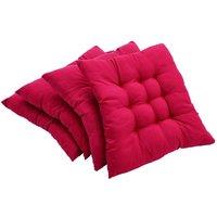 Garden Sanctuary 4Pcs Soft Thicken Tatami Seat Cushion in Fuchsia