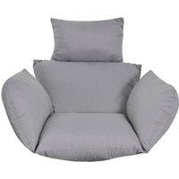 Garden Sanctuary Egg Hanging Chair Cushion Replacement Cotton Filled in Grey
