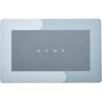 Garden Sanctuary Water Oil Resistant Kitchen Bathroom Rug in Blue | Size: 50 cm x 80 cm