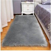 Garden Sanctuary Retangular Super Soft Shaggy Area Rug Grey | Size: 180 cm x 100 cm