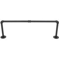 Garden Sanctuary Wall-mounted Industrial Pipe Clothes Rack in Black